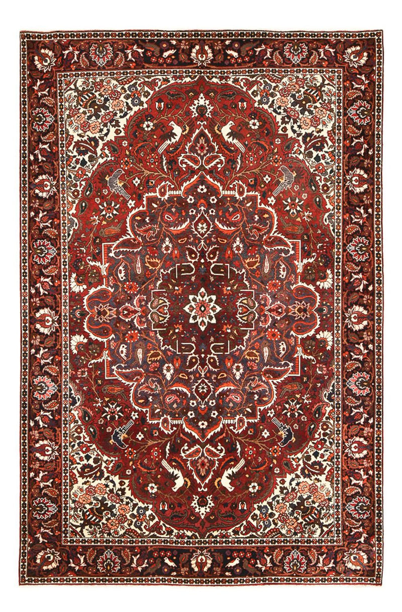 Persisk tæppe - Nomadisk - 310 x 207 cm - mørkerød