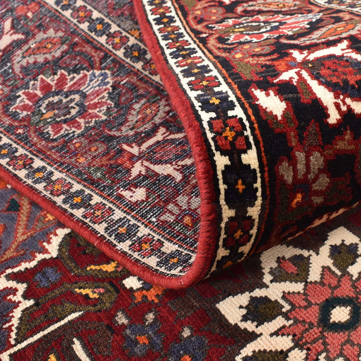 Persisk tæppe - Nomadisk - 310 x 207 cm - mørkerød