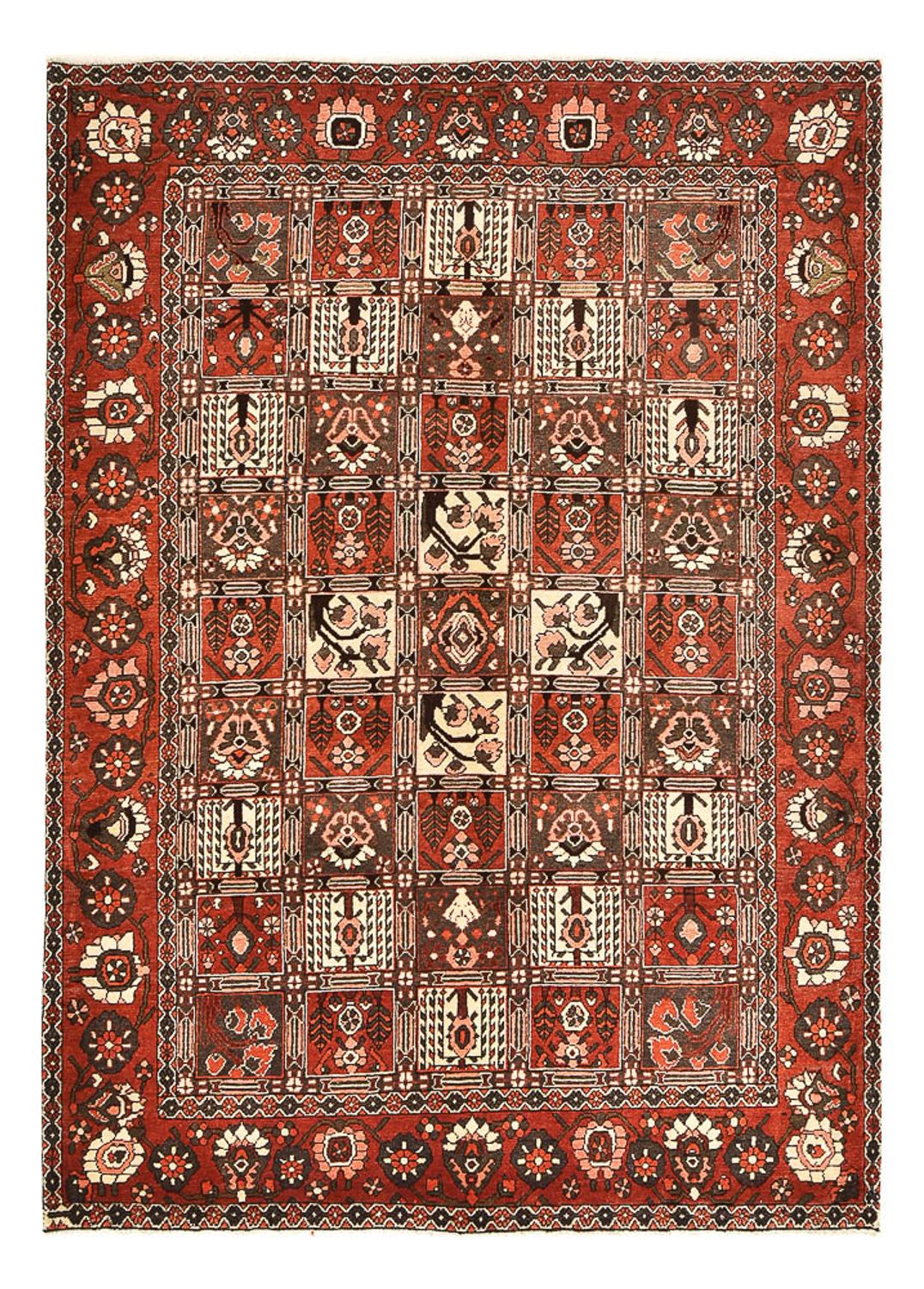 Persisk tæppe - Nomadisk - 297 x 205 cm - mørkerød