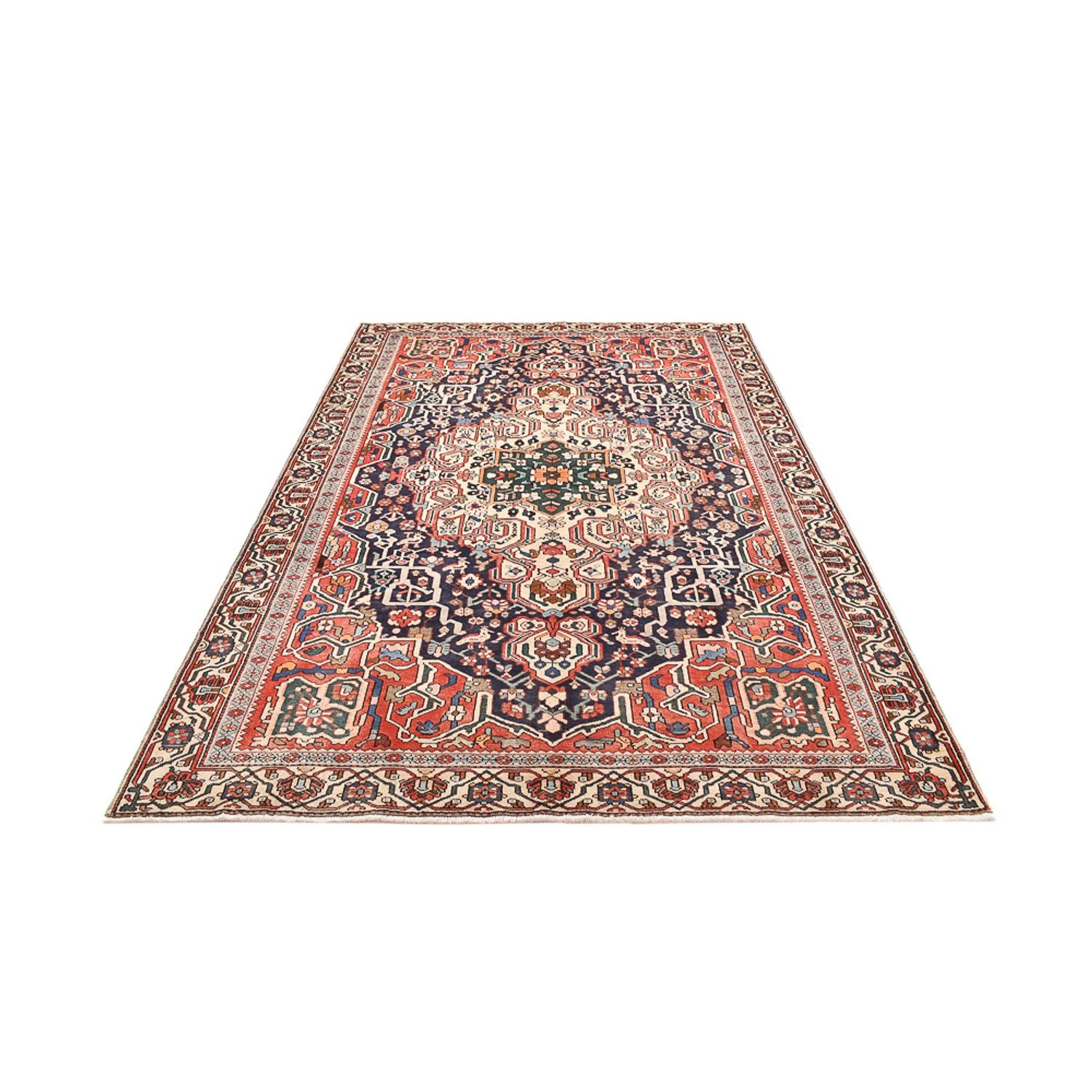 Persisk tæppe - Nomadisk - 313 x 205 cm - lysrød