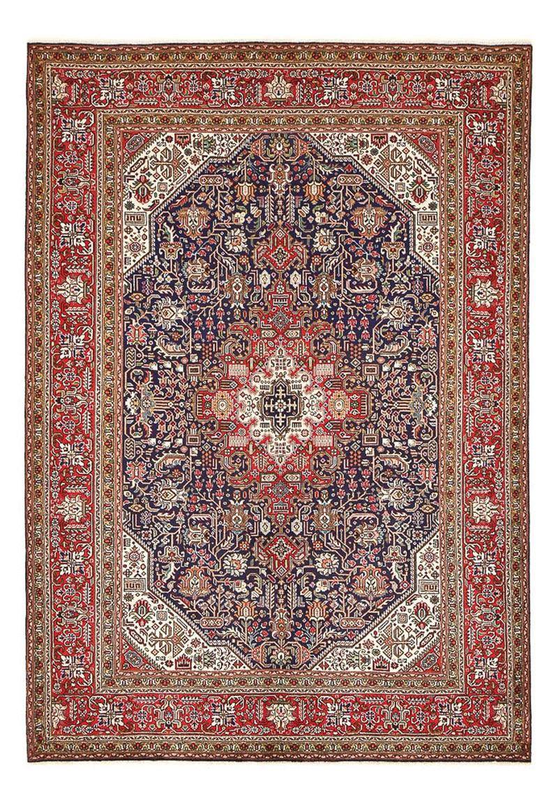 Persisk tæppe - Tabriz - 295 x 200 cm - mørkeblå