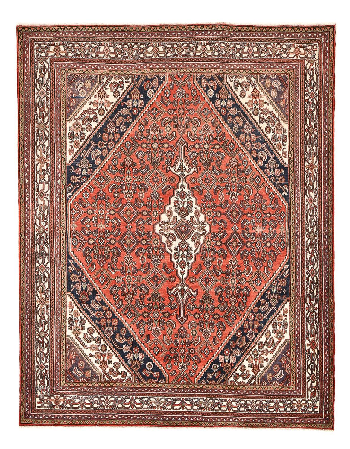 Persisk tæppe - Nomadisk - 307 x 232 cm - lysrød