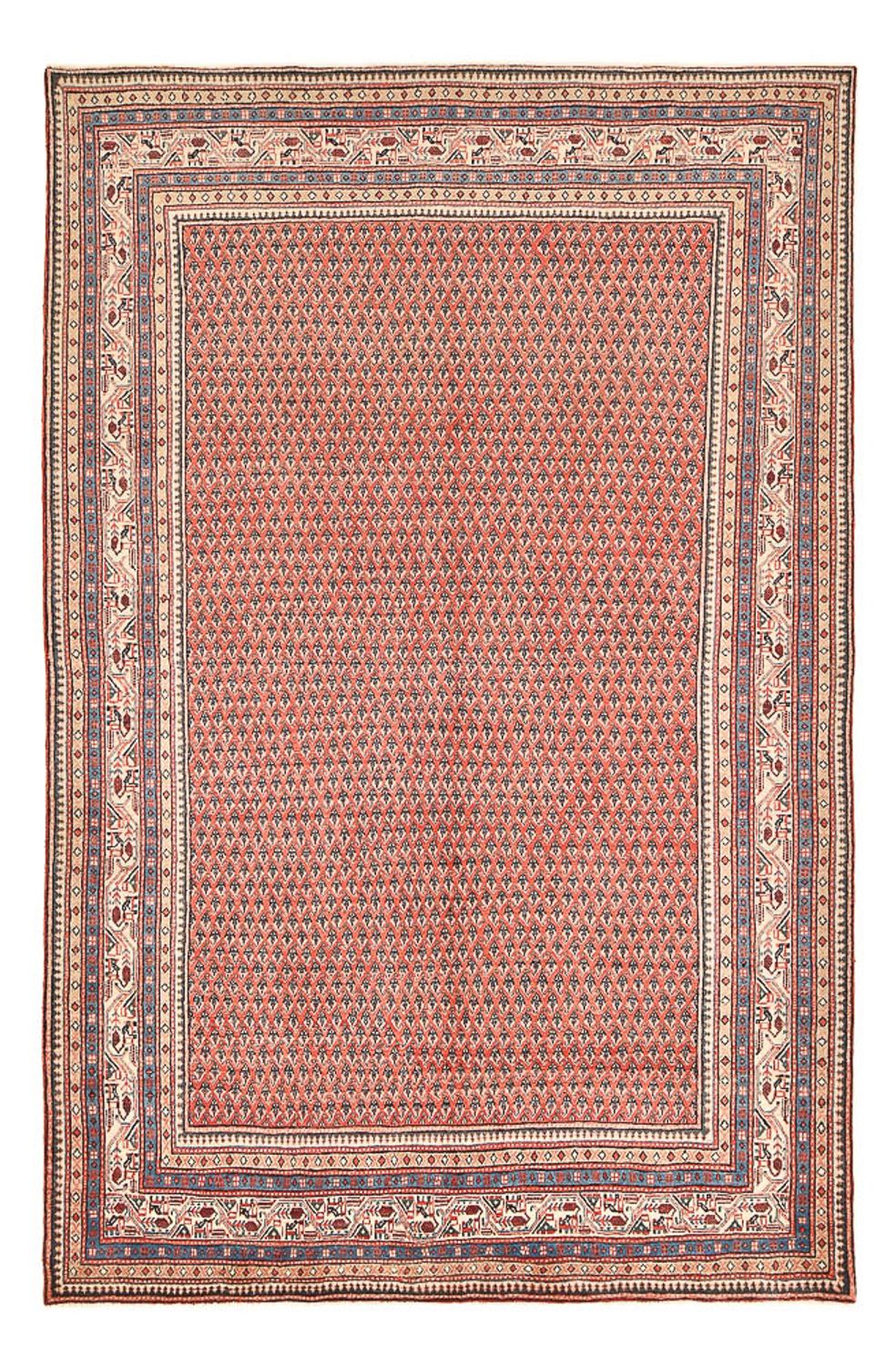 Persisk tæppe - Mir - 330 x 215 cm - lysrød