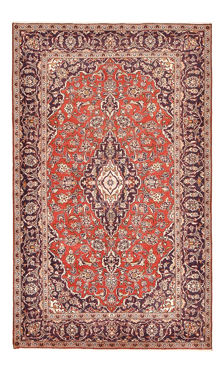 Persisk tæppe - Keshan - 250 x 148 cm - rød