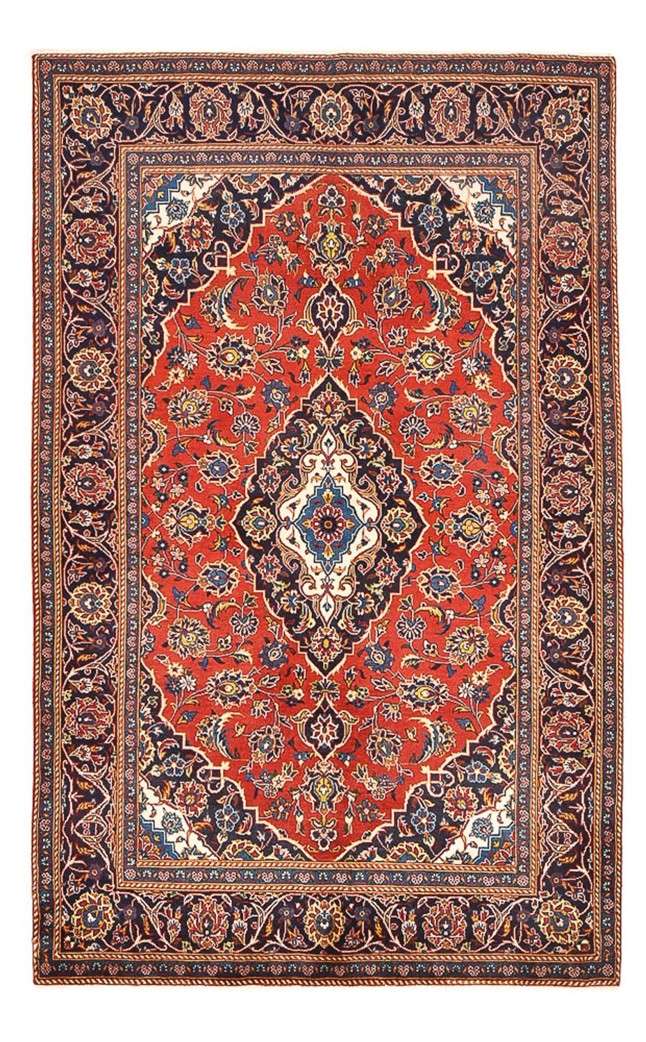 Persisk tæppe - Keshan - 227 x 140 cm - rød