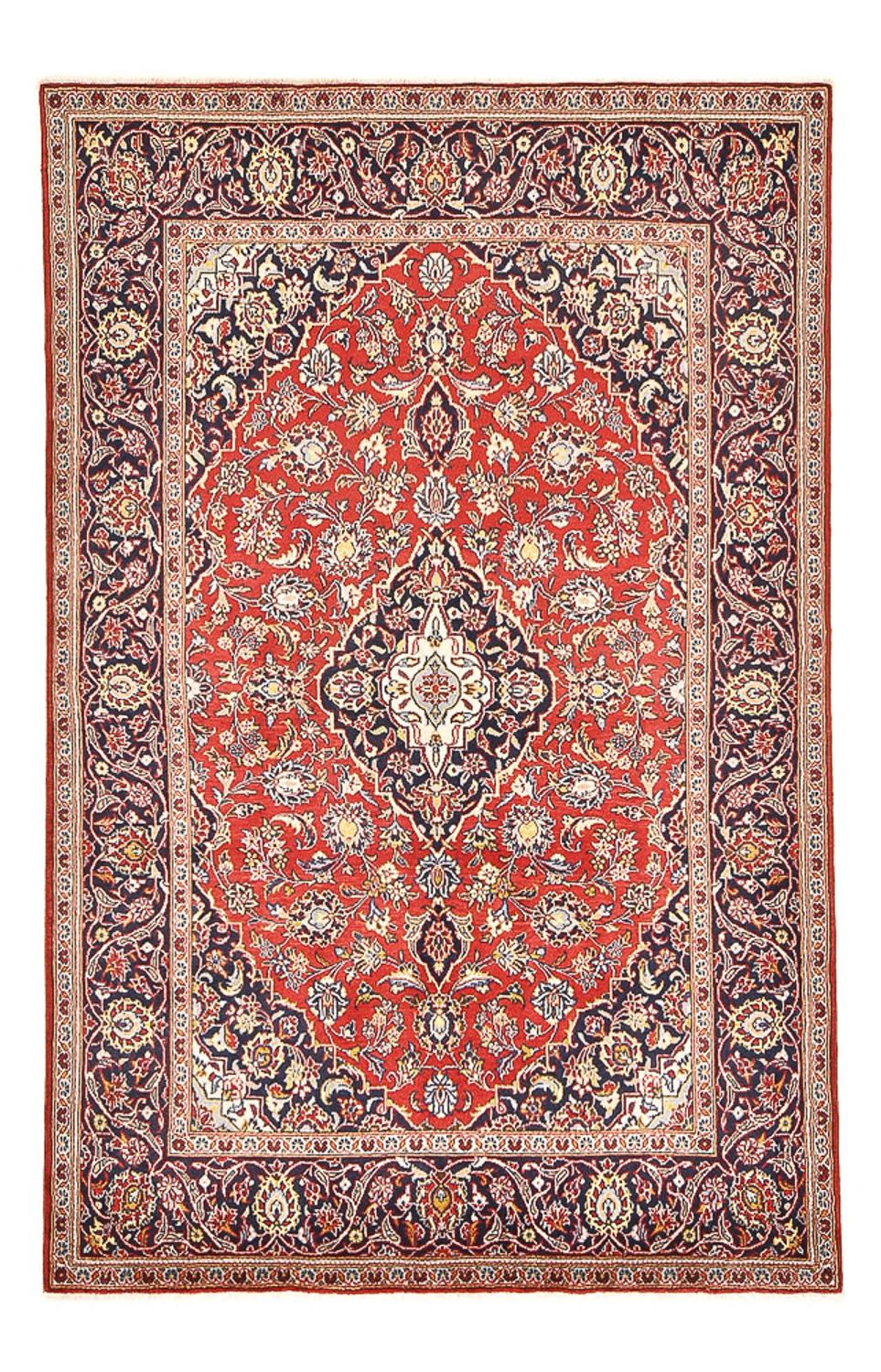 Persisk tæppe - Keshan - 216 x 138 cm - rød