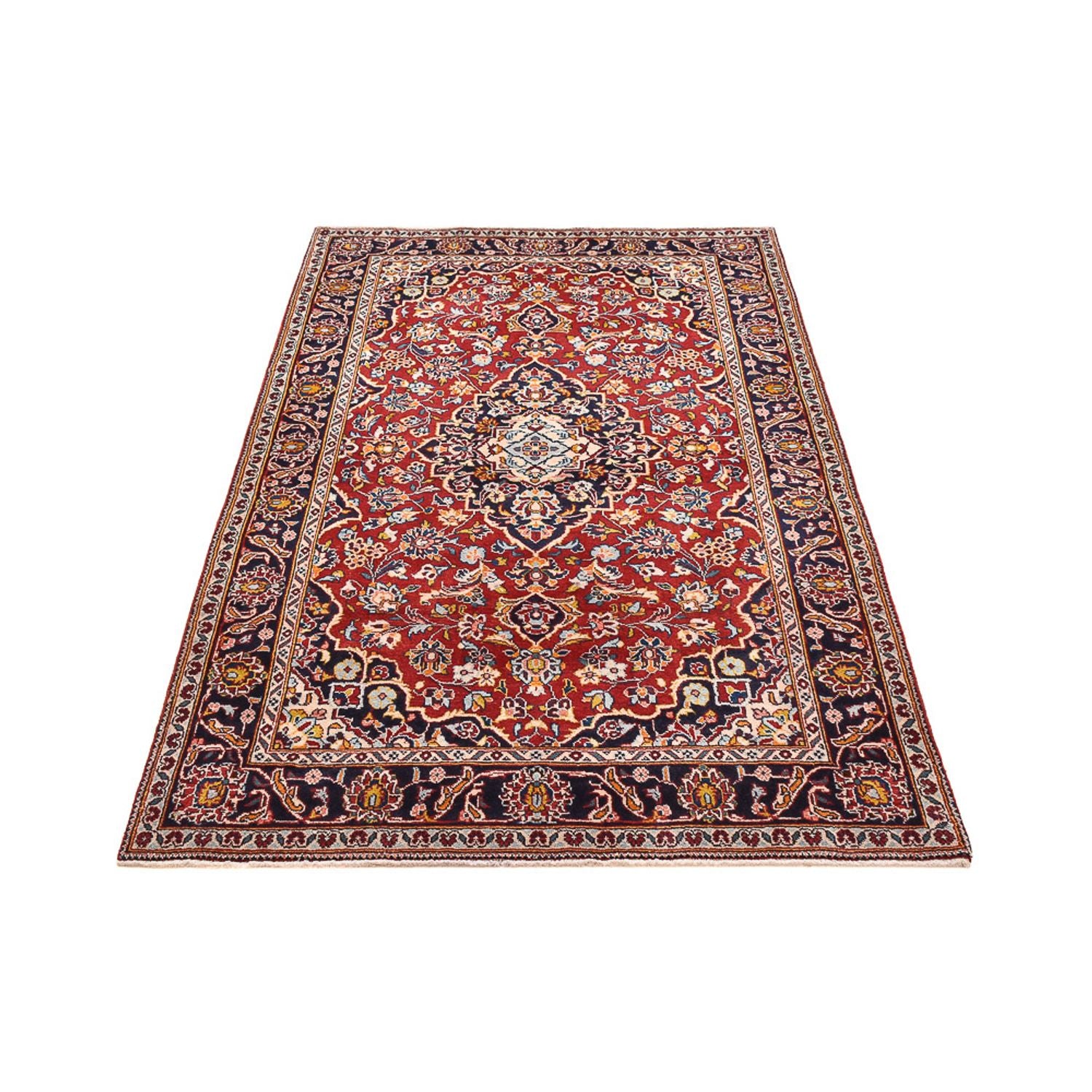 Persisk tæppe - Keshan - 205 x 124 cm - rød