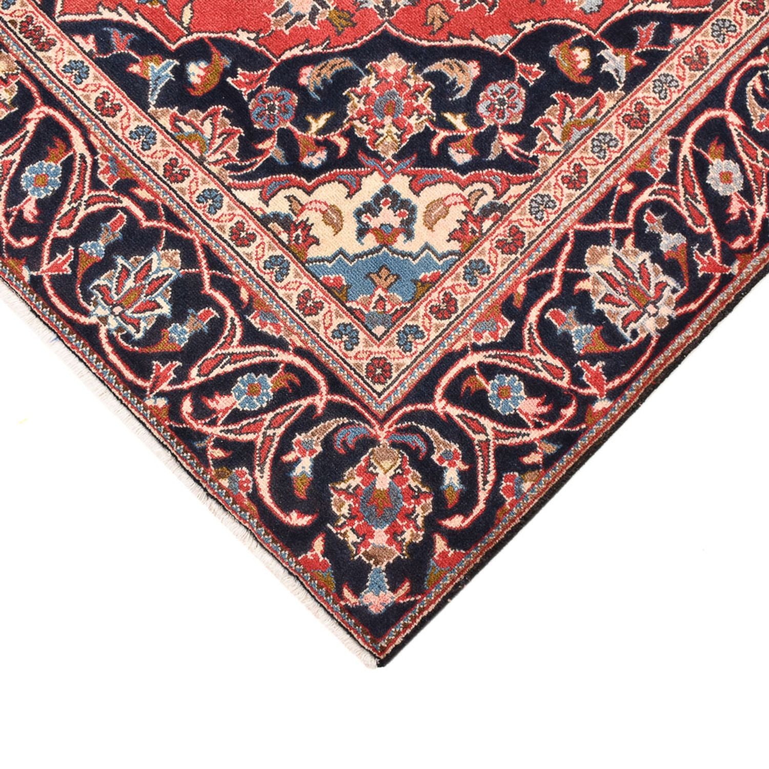 Persisk tæppe - Keshan - 253 x 134 cm - lysrød