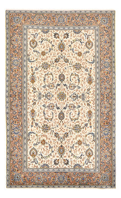 Persisk tæppe - Keshan - 223 x 138 cm - lys beige