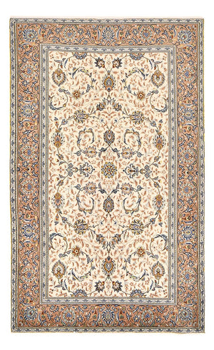 Persisk tæppe - Keshan - 223 x 138 cm - lys beige