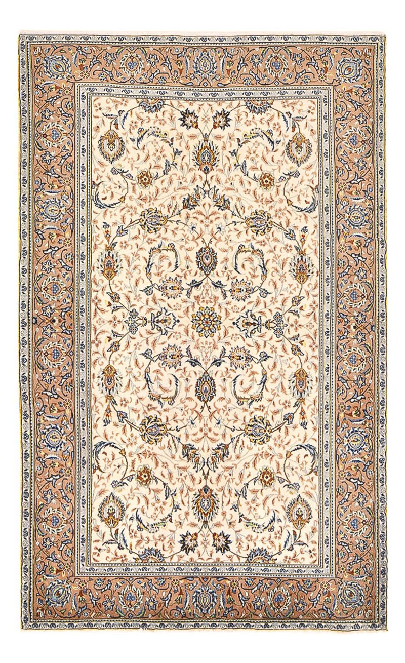 Persisk tæppe - Keshan - 223 x 138 cm - lys beige
