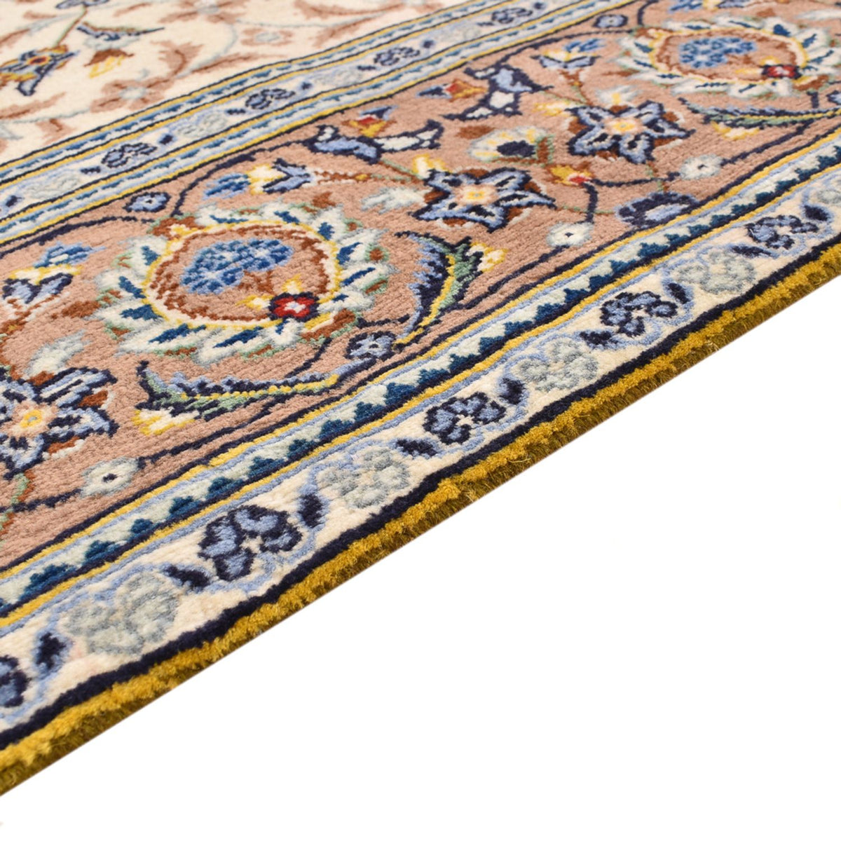 Persisk tæppe - Keshan - 223 x 138 cm - lys beige