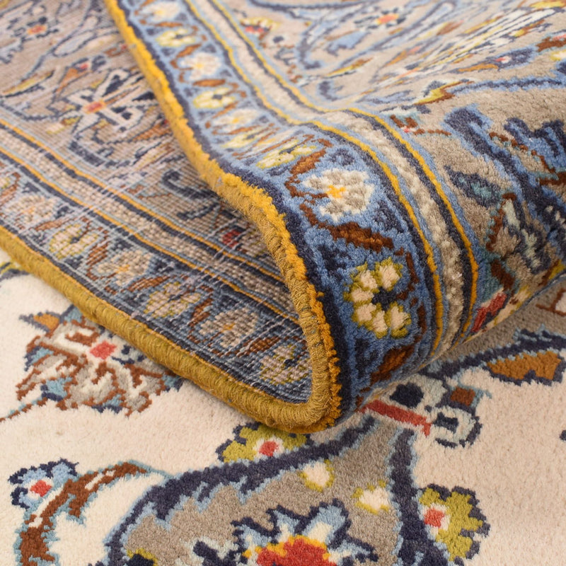 Persisk tæppe - Keshan - 230 x 145 cm - lys beige