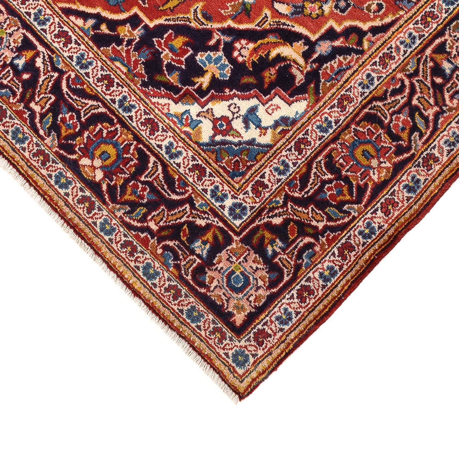Persisk tæppe - Keshan - 167 x 114 cm - lysrød