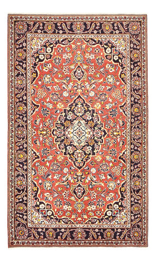 Persisk tæppe - Keshan - 210 x 127 cm - lysrød
