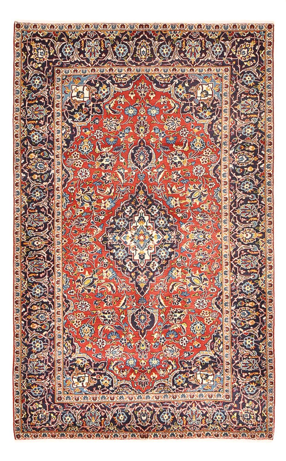 Persisk tæppe - Keshan - 242 x 145 cm - rød