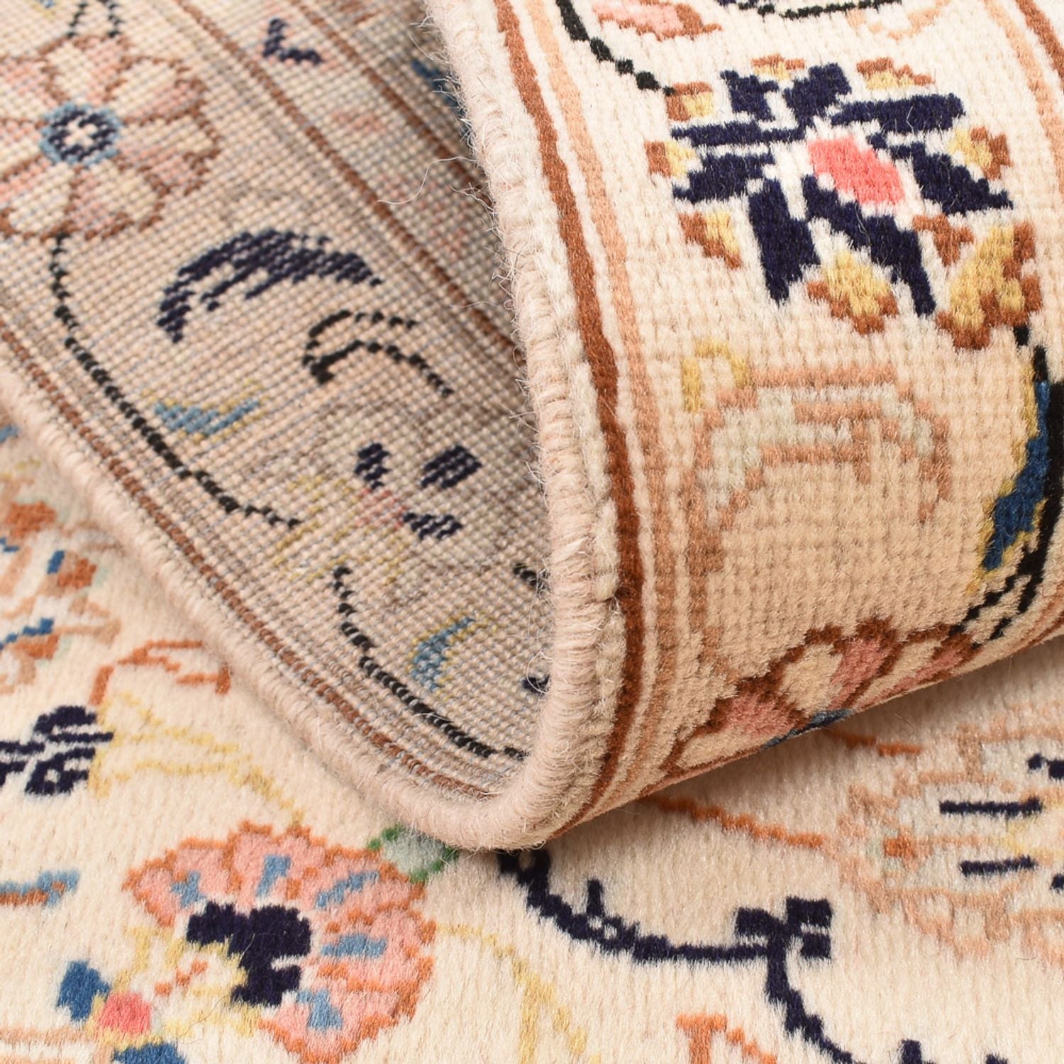Persisk tæppe - Keshan - 145 x 92 cm - beige