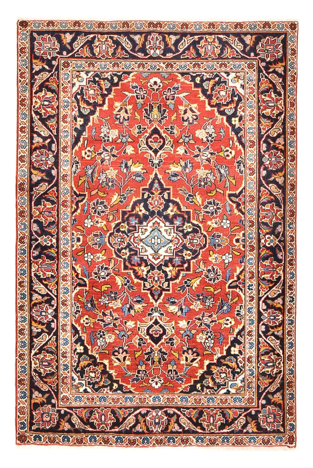 Persisk tæppe - Keshan - 147 x 97 cm - rød