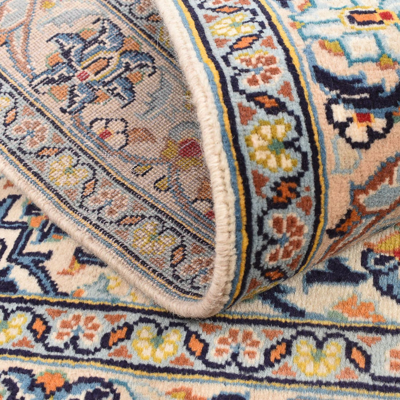 Persisk tæppe - Keshan - 147 x 95 cm - lys beige