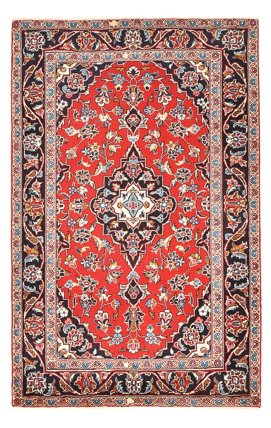 Persisk tæppe - Keshan - 150 x 93 cm - rød