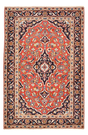 Persisk tæppe - Keshan - 145 x 97 cm - lysrød