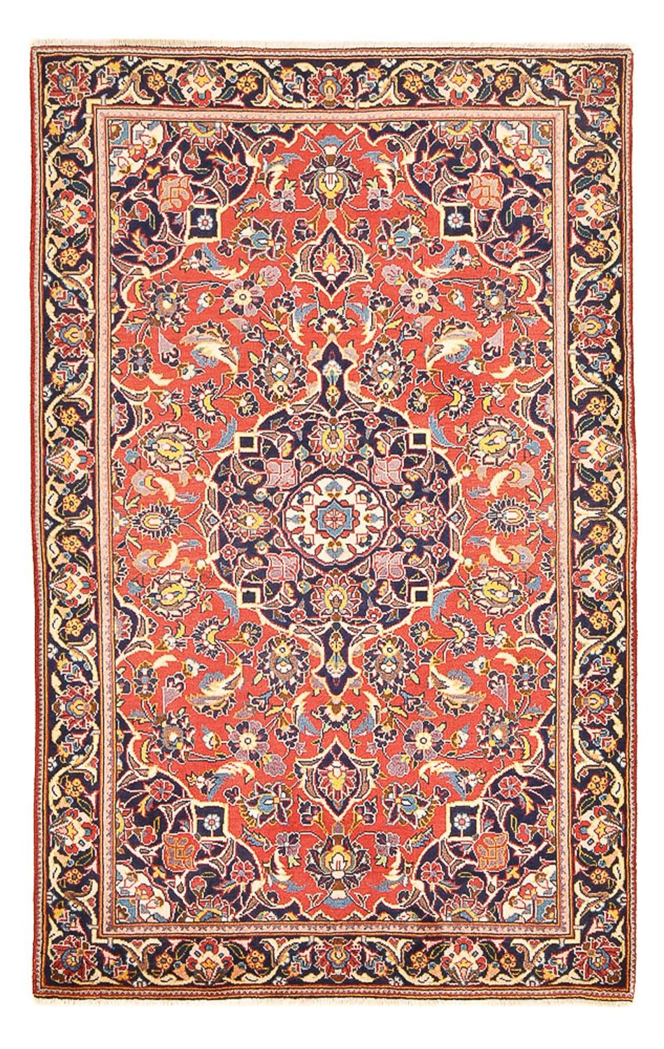 Persisk tæppe - Keshan - 163 x 101 cm - lysrød