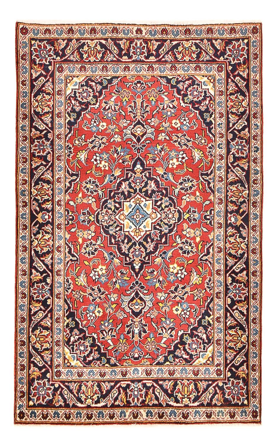Persisk tæppe - Keshan - 151 x 96 cm - lysrød