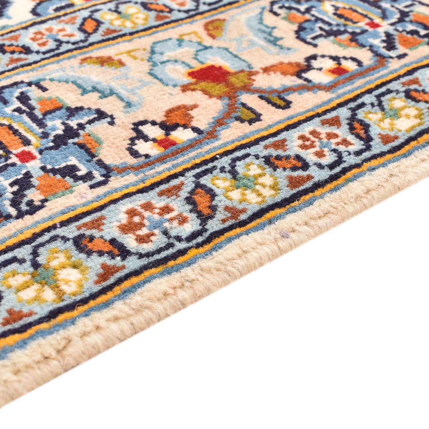 Persisk tæppe - Keshan - 141 x 96 cm - lys beige