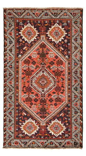 Persisk tæppe - Nomadisk - 205 x 118 cm - mørkerød