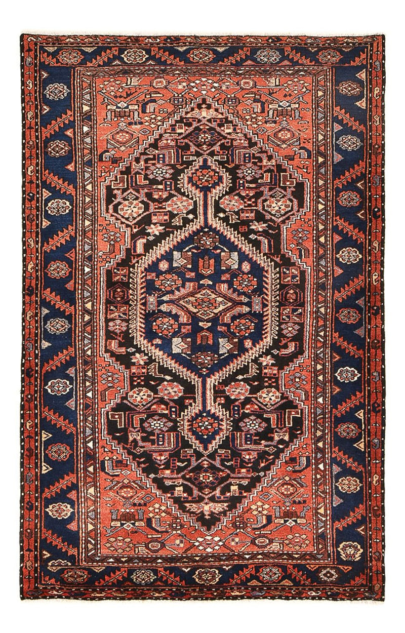 Persisk tæppe - Bijar - 206 x 132 cm - lysrød