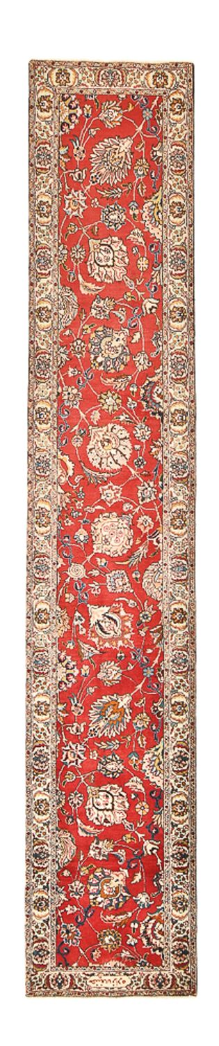 Løber Persisk tæppe - Tabriz - 398 x 72 cm - rød