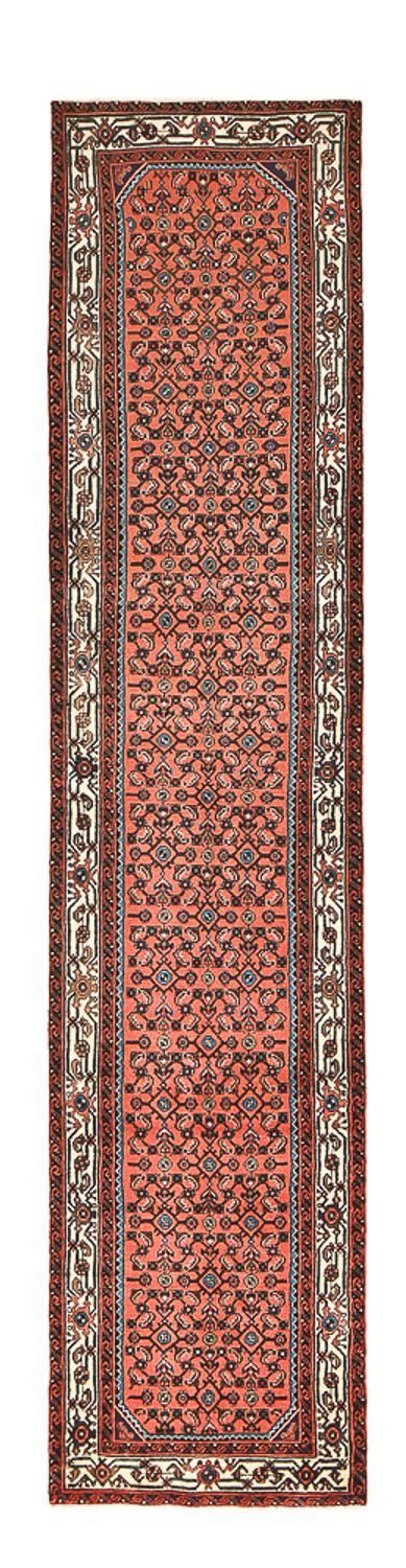 Løber Persisk tæppe - Nomadisk - 383 x 81 cm - lysrød