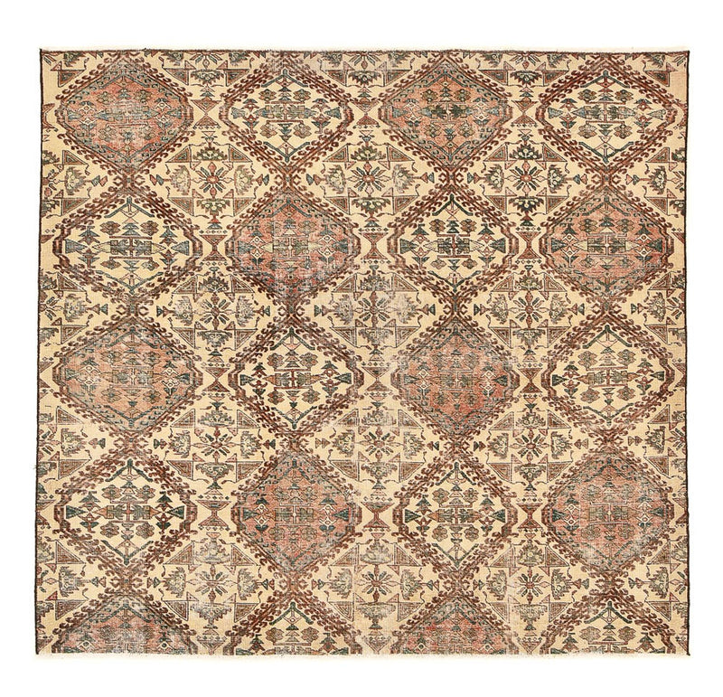 Vintage tæppe - 233 x 233 cm - sand