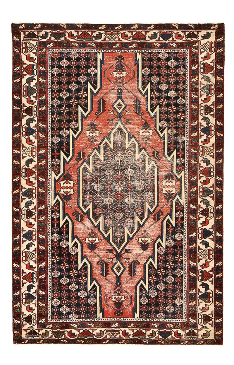 Vintage tæppe - 200 x 128 cm - flerfarvet
