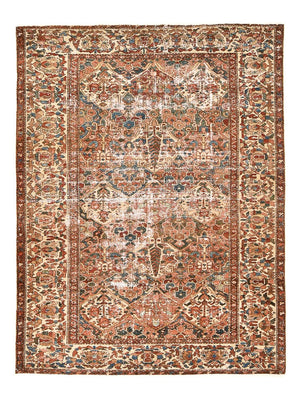 Vintage tæppe - 202 x 150 cm - mørk beige