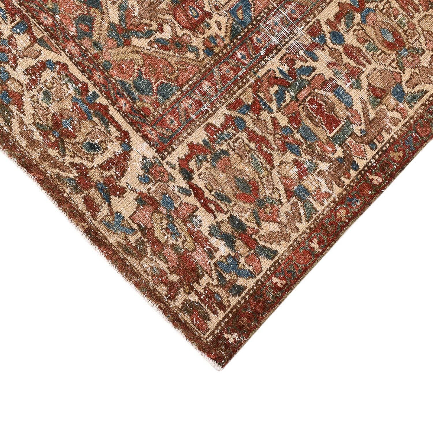 Vintage tæppe - 202 x 150 cm - mørk beige