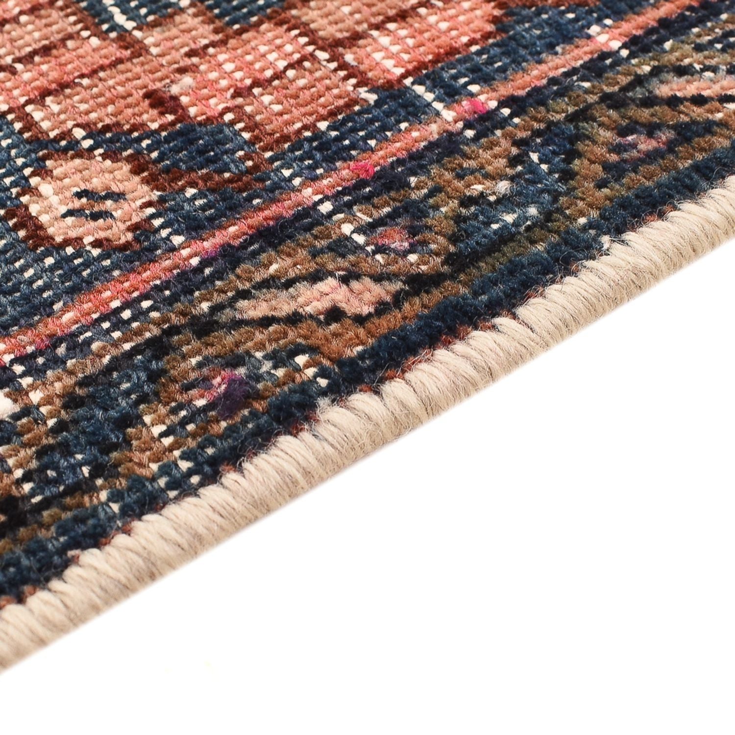Vintage tæppe - 210 x 148 cm - mørk beige