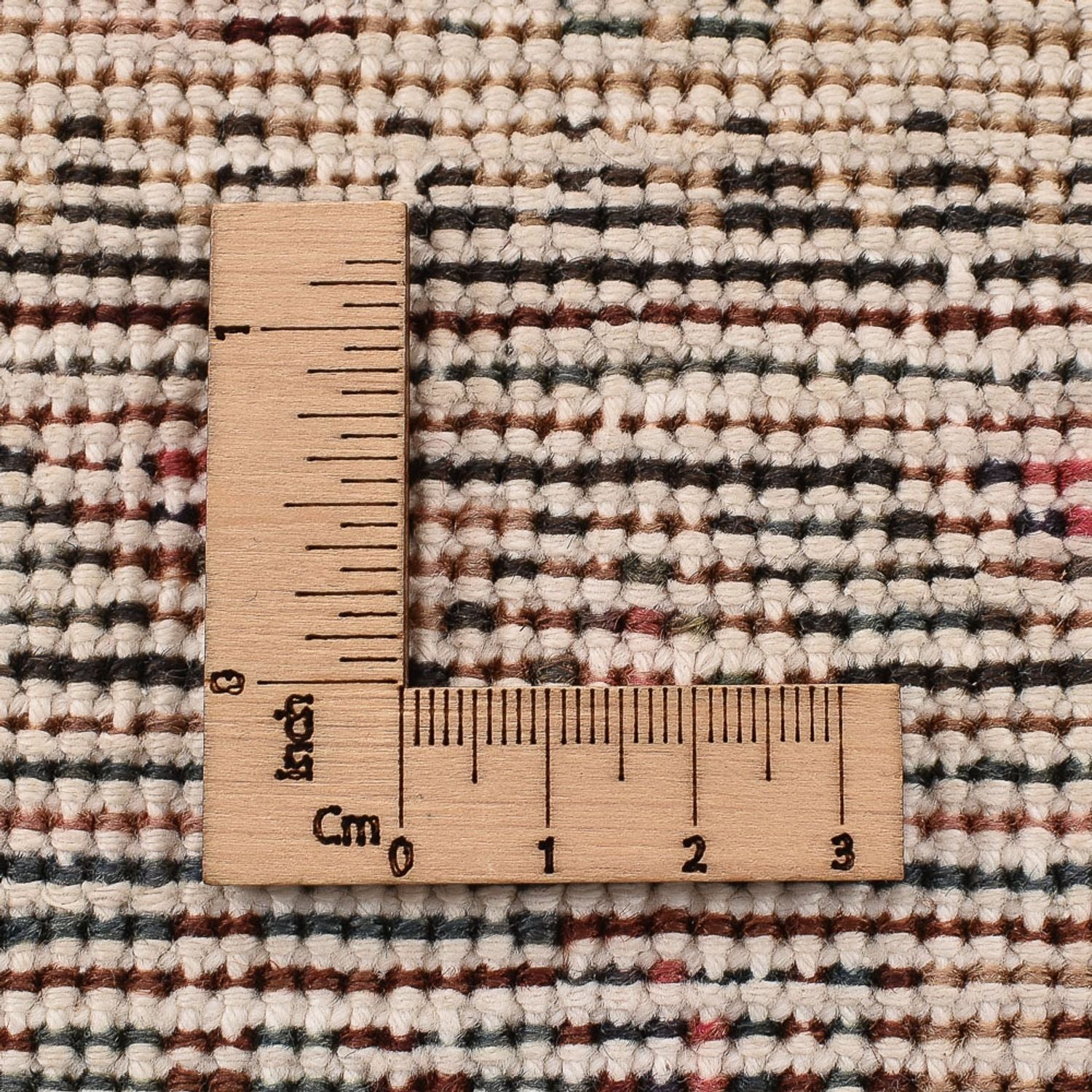 Vintage tæppe - 210 x 148 cm - mørk beige