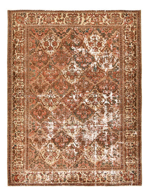 Vintage tæppe - 198 x 150 cm - mørk beige