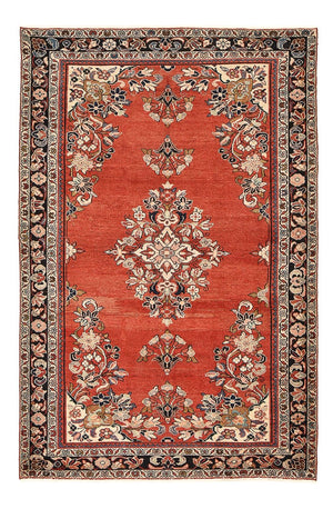 Vintage tæppe - 242 x 157 cm - rød