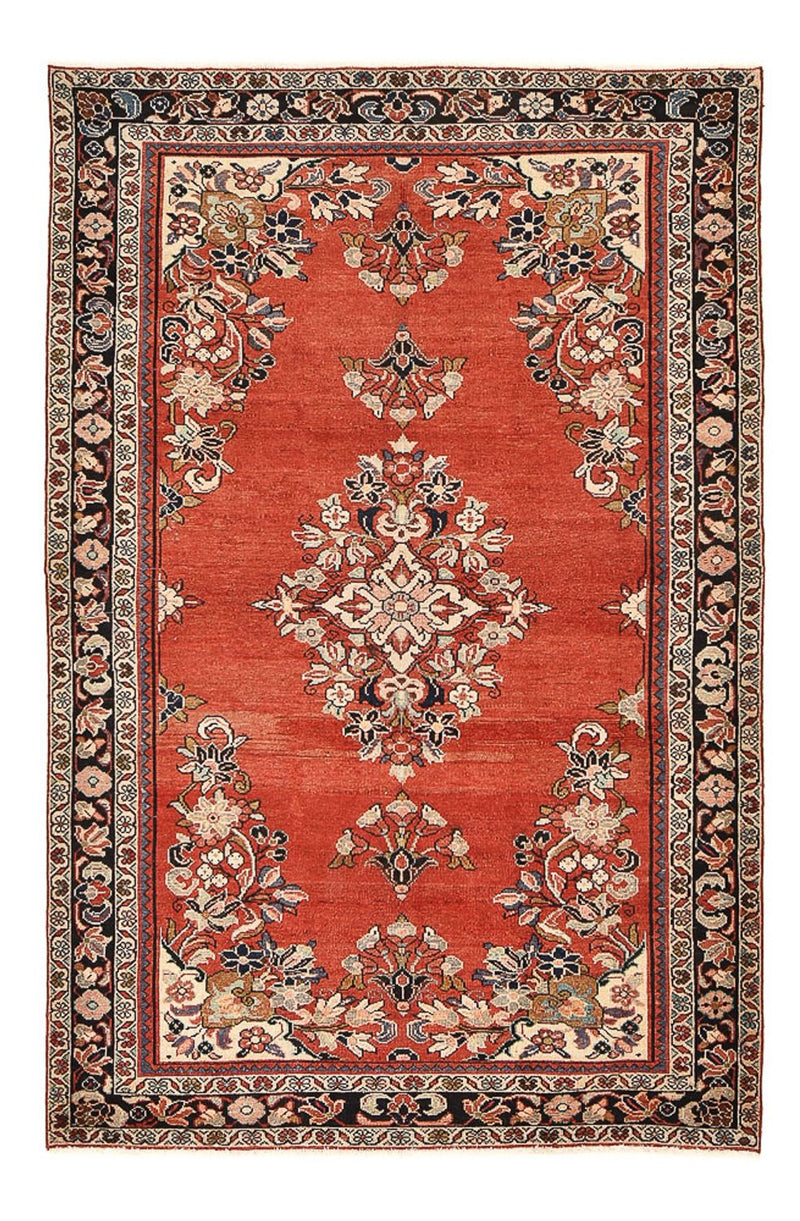 Vintage tæppe - 242 x 157 cm - rød