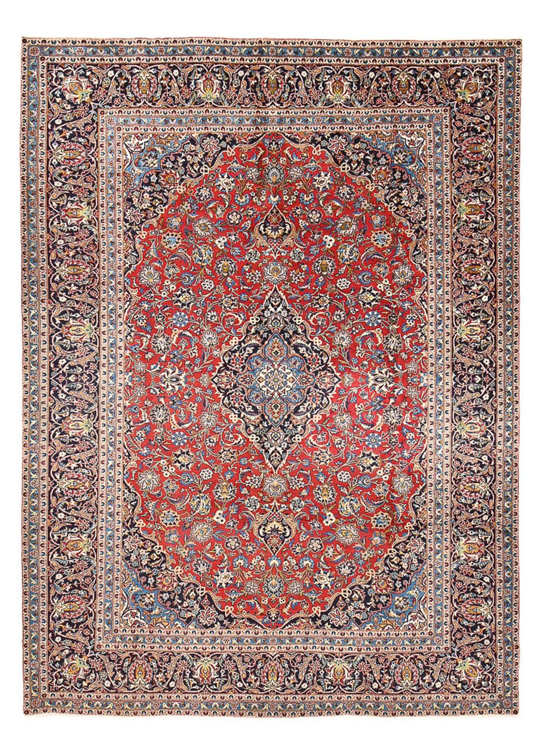 Persisk tæppe - Keshan - 403 x 287 cm - rød
