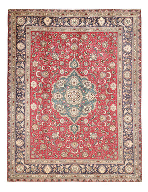 Persisk tæppe - Tabriz - 396 x 300 cm - rød