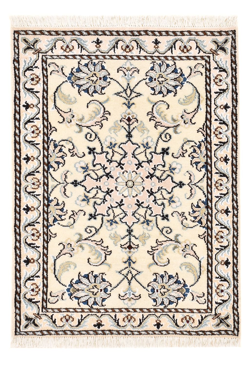 Persisk tæppe - Nain - 87 x 57 cm - beige