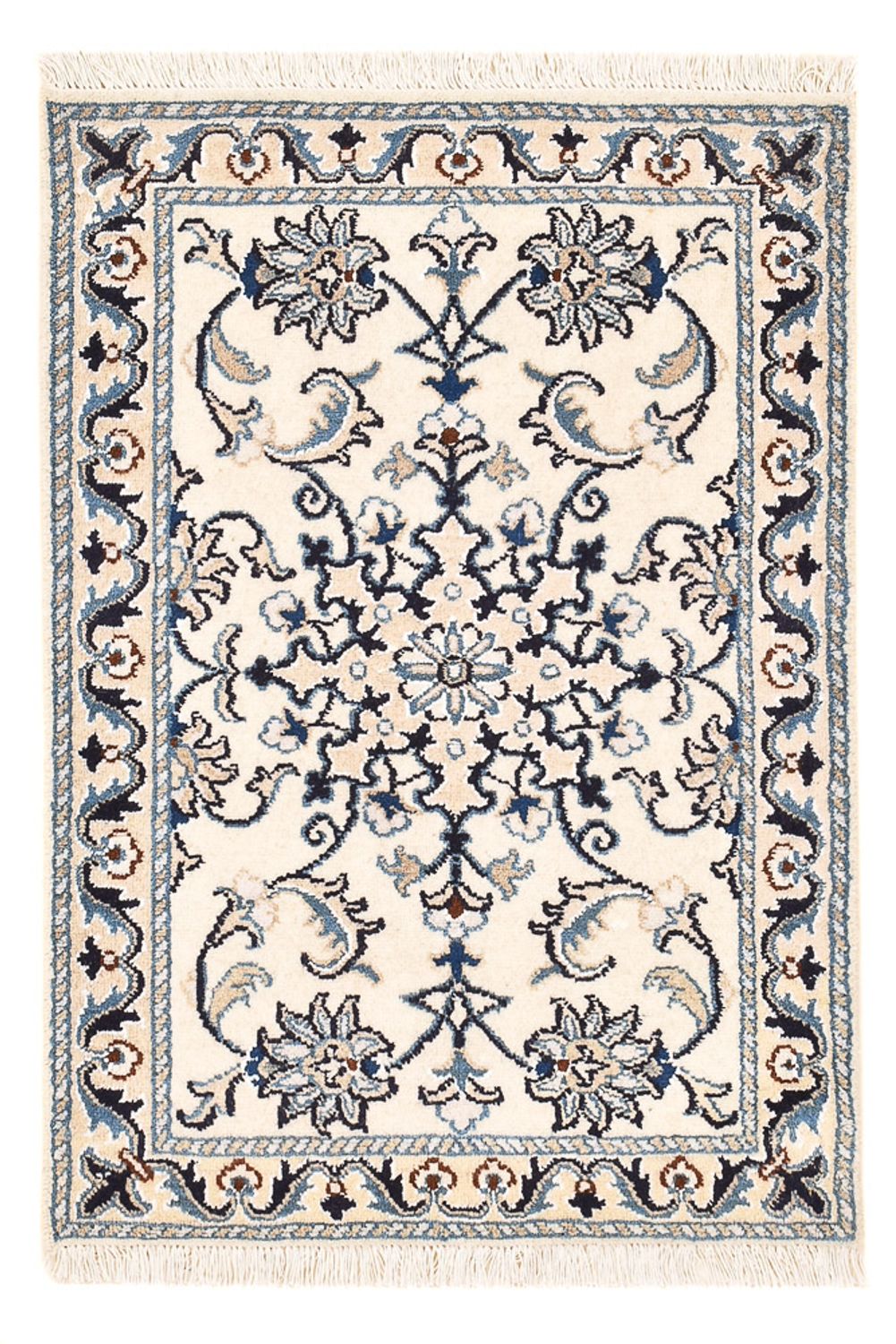 Persisk tæppe - Nain - 87 x 57 cm - beige
