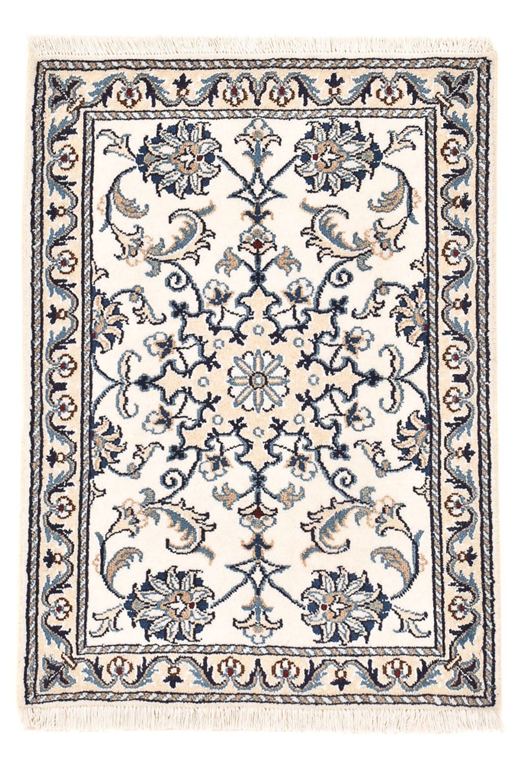 Persisk tæppe - Nain - 87 x 60 cm - creme