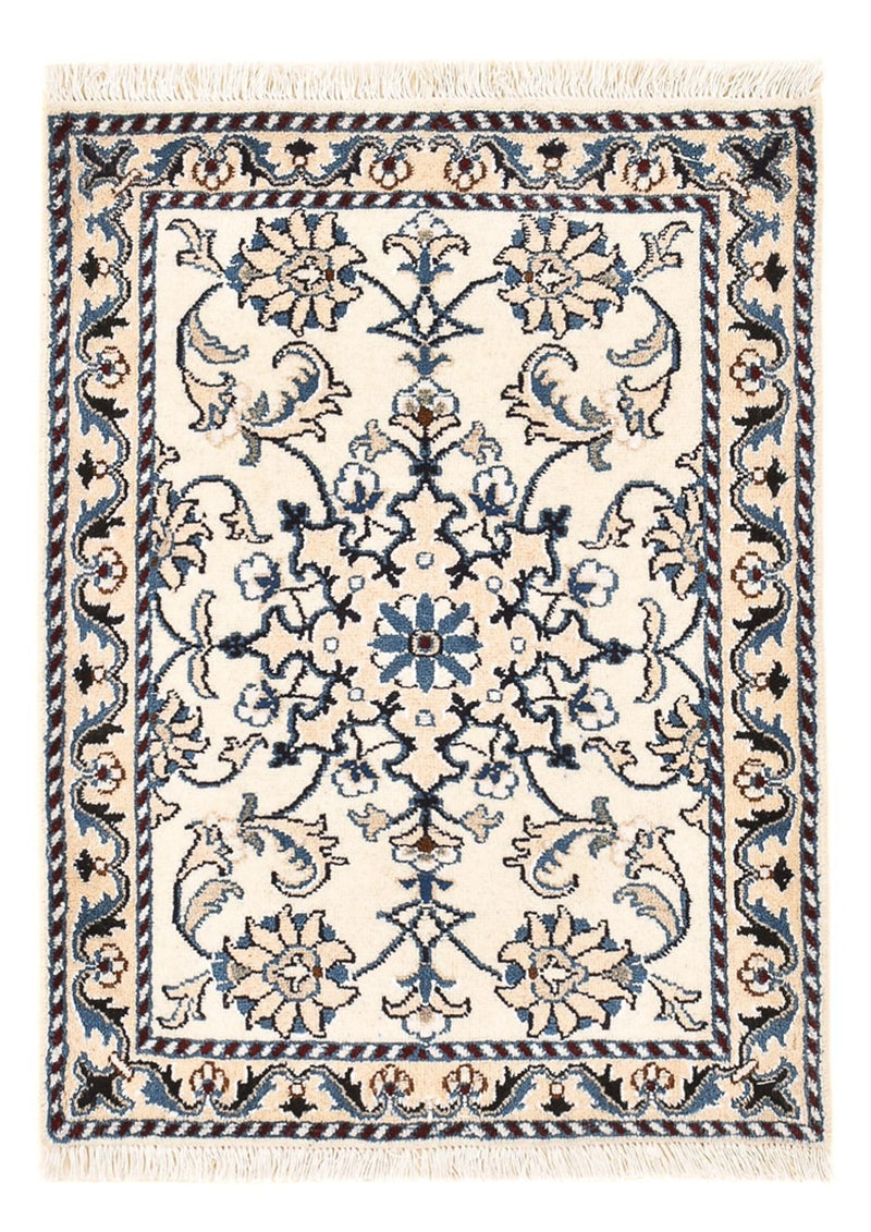 Persisk tæppe - Nain - 81 x 57 cm - creme