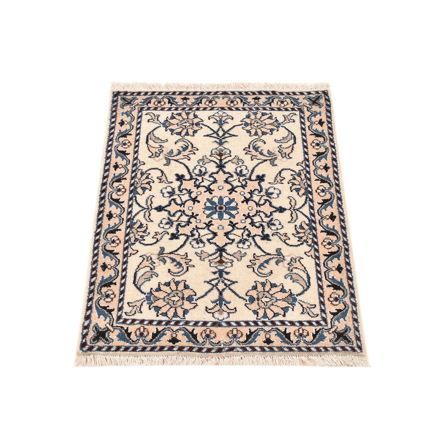 Persisk tæppe - Nain - 81 x 57 cm - creme