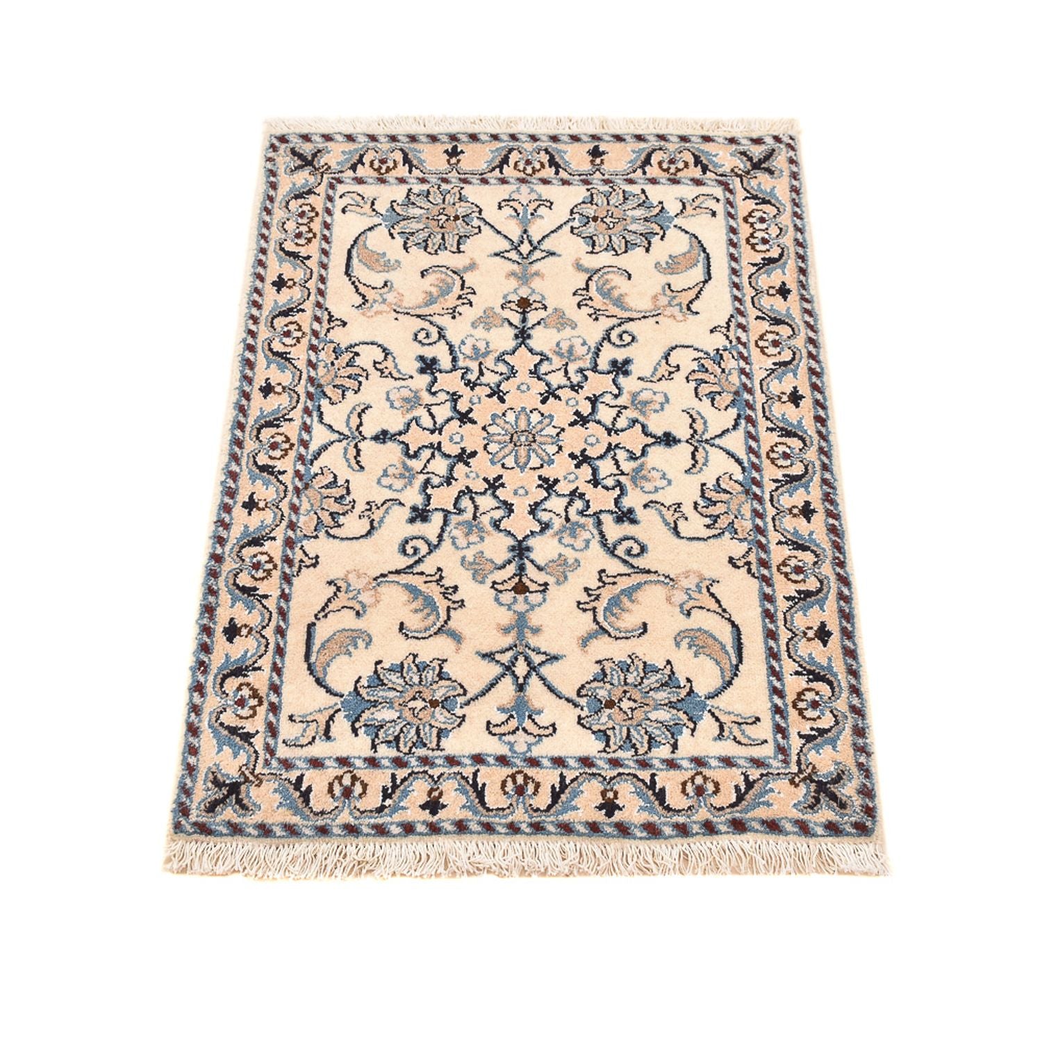 Persisk tæppe - Nain - 85 x 58 cm - creme