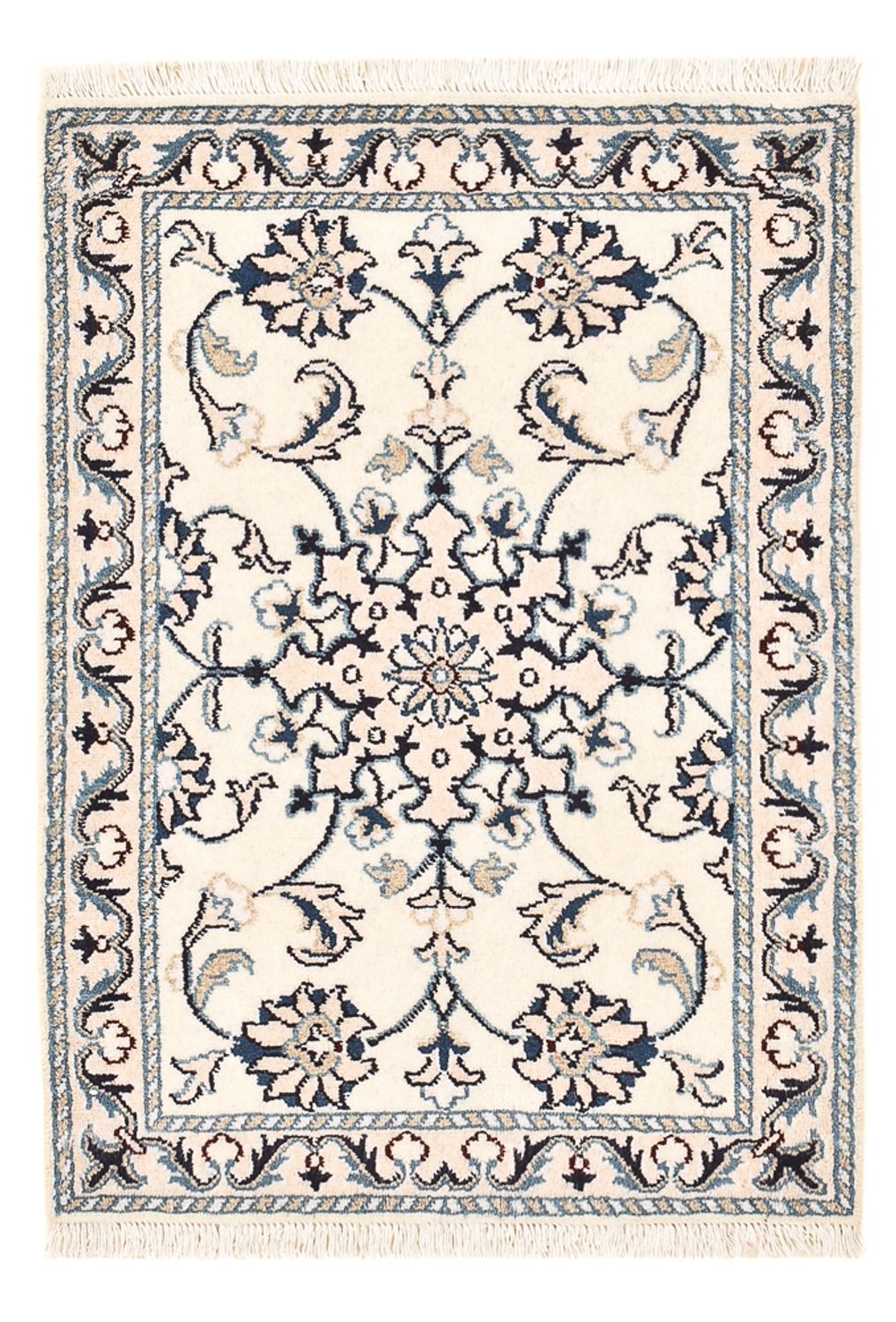Persisk tæppe - Nain - 84 x 58 cm - creme